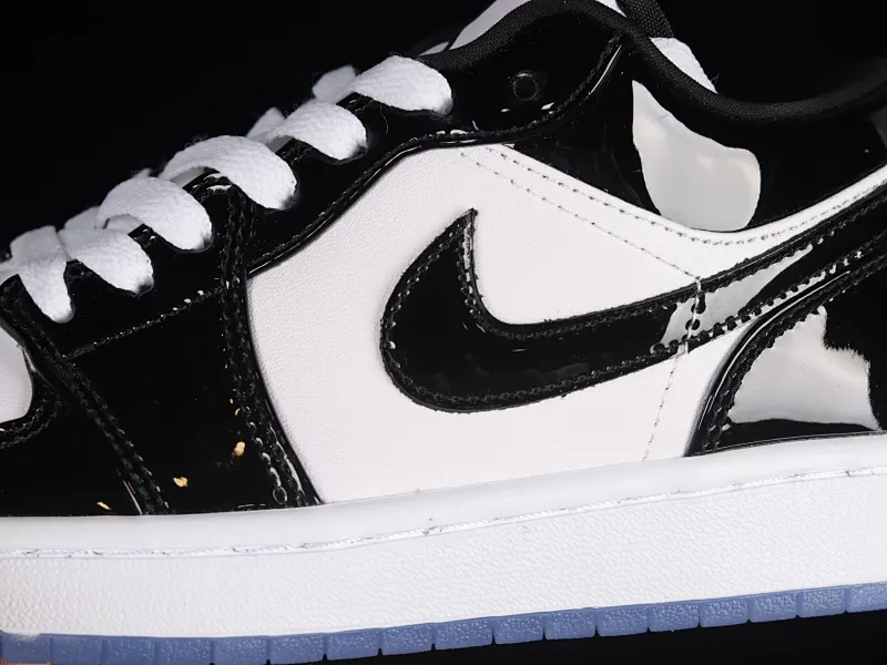 All categories Air Jordan Jordan series basketball shoes Air Jordan 1 Low Air Jordan 1 Low "Concord" AJ1 Joe 1 Concord black and white patent leather low-top basketball shoes DV1309-100